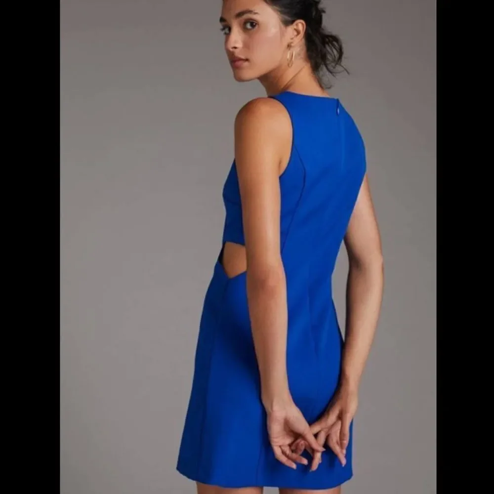 NWT Anthropologie Mare Mare Cut Out Shift Dress Blue Size XS